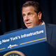 Gov. Andrew Cuomo speaks during his announcement of plans to improve the Metropolitan Transportation Authority transit in May. Although many residents may think Mayor Bill de Blasio is in charge of the NYC subway, the state government funds and operates MTA. (AP)